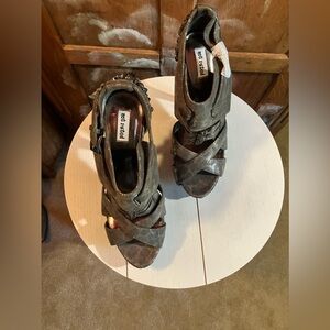 NEW Not Rated New Leopard Platform Shimmer Studded Jeweled Stiletto Size 10